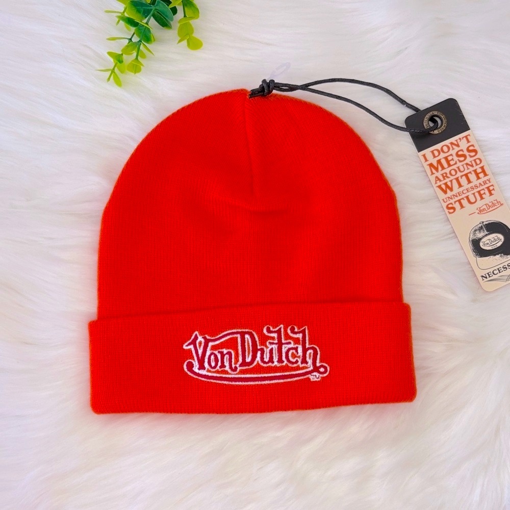 Von Dutch Orange Beanie‎